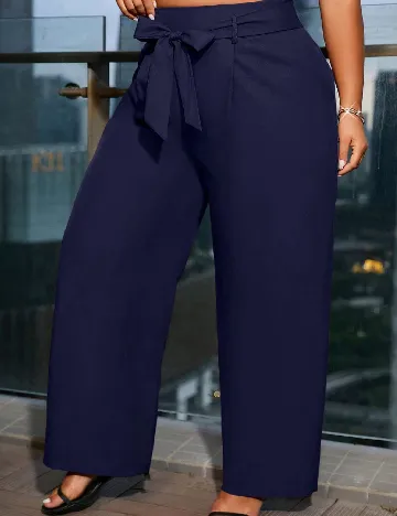 Pantaloni SHEIN CURVE, bleumarin