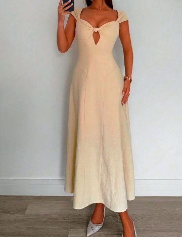 Rochie lunga SHEIN, crem