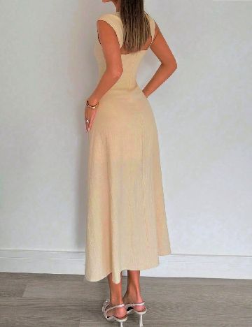 Rochie lunga SHEIN, crem