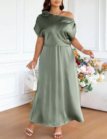 Rochie lunga SHEIN CURVE, verde