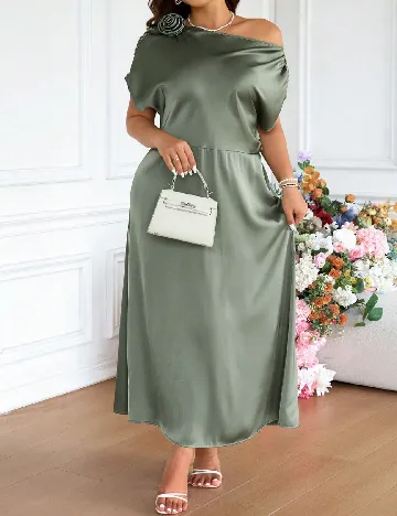 Rochie lunga SHEIN CURVE, verde