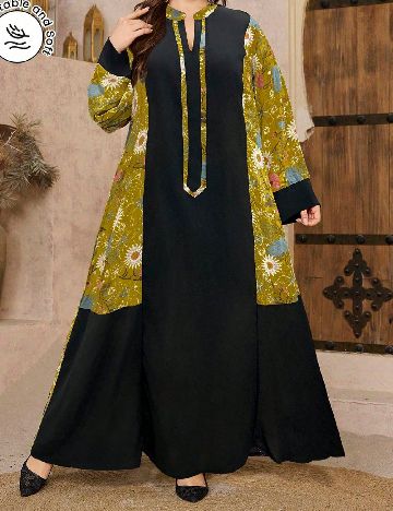 Rochie lunga SHEIN CURVE, mix culori