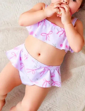 Costum de baie Shein Kids, roz