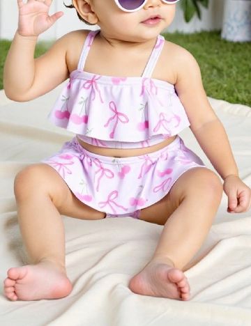 Costum de baie Shein Kids, roz