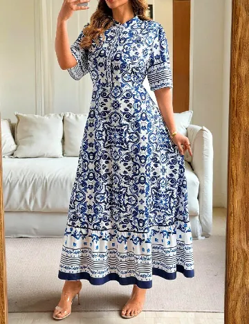 Rochie lunga SHEIN CURVE, albastru