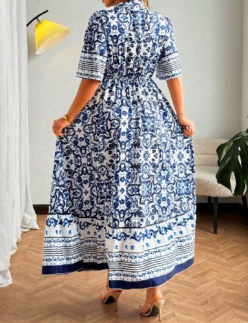 Rochie lunga SHEIN CURVE, albastru