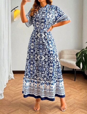 Rochie lunga SHEIN CURVE, albastru