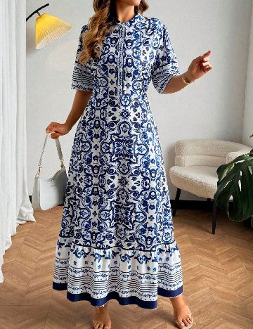 Rochie lunga SHEIN CURVE, albastru