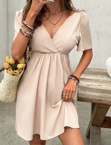 Rochie scurta SHEIN, crem