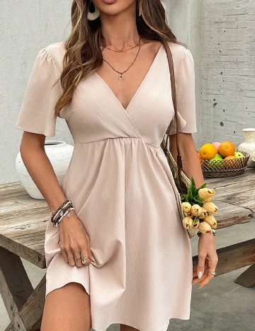 Rochie scurta SHEIN, crem