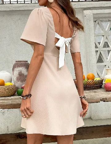 Rochie scurta SHEIN, crem