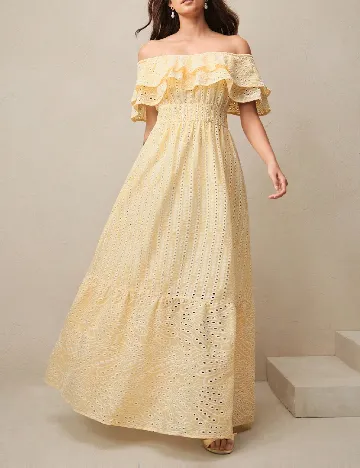 Rochie lunga Anewsta, galben