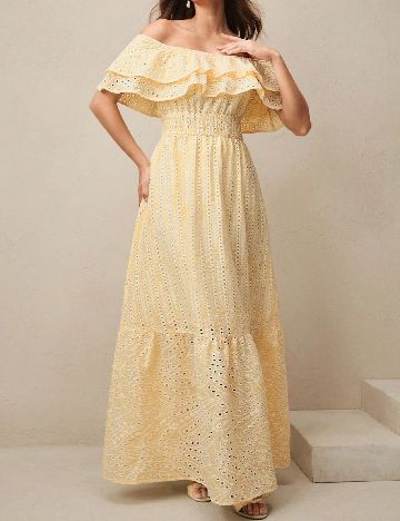 Rochie lunga Anewsta, galben