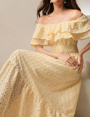 Rochie lunga Anewsta, galben