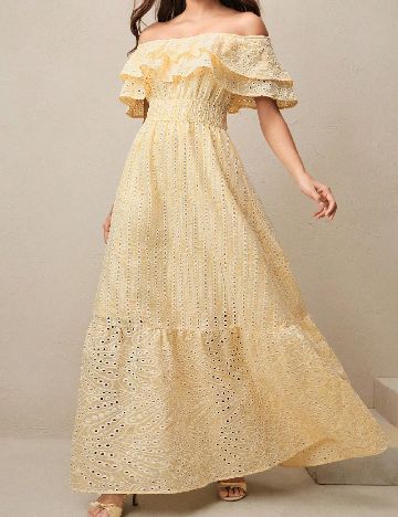 Rochie lunga Anewsta, galben