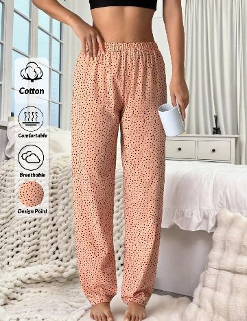 Pantaloni de pijama SHEIN, portocaliu/negru