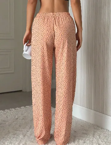 Pantaloni de pijama SHEIN, portocaliu/negru