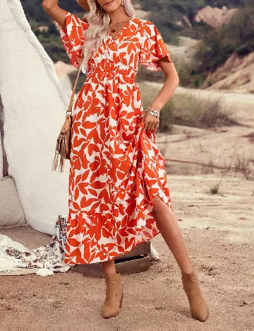 Rochie medie SHEIN, portocaliu