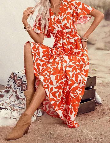 Rochie medie SHEIN, portocaliu