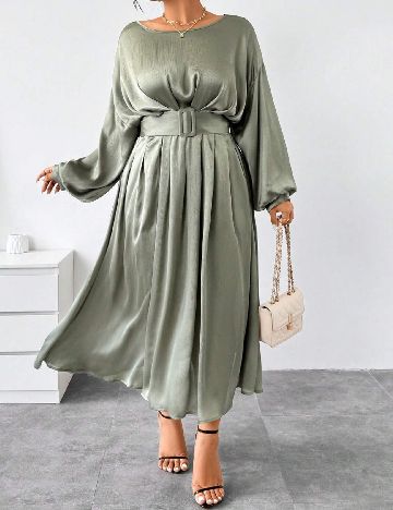 Rochie lunga SHEIN CURVE, verde