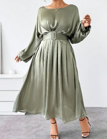 Rochie lunga SHEIN CURVE, verde