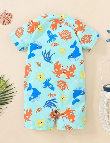 Salopeta de plaja Shein Kids, albastru