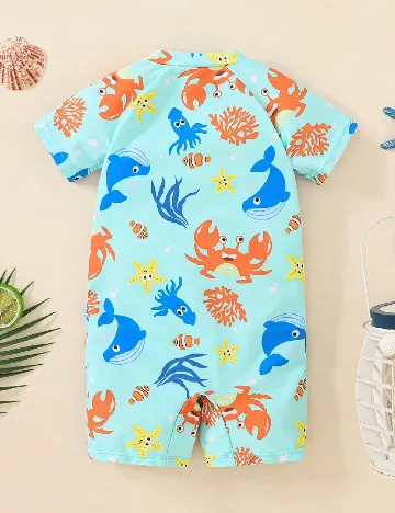 Salopeta de plaja Shein Kids, albastru