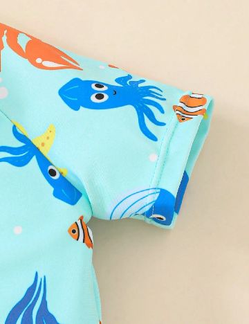 Salopeta de plaja Shein Kids, albastru