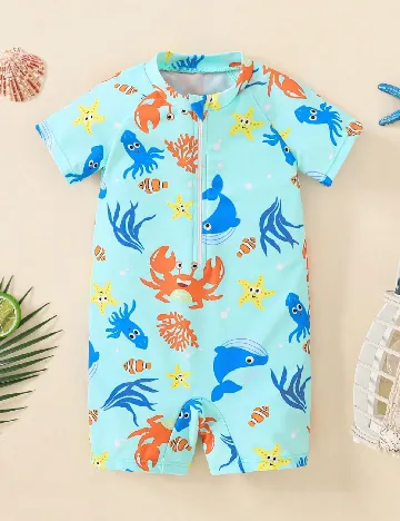 Salopeta de plaja Shein Kids, albastru