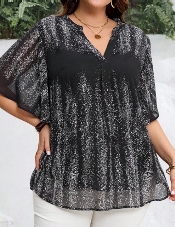 Bluza Emery Rose Curve, negru