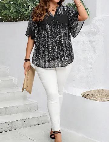 Bluza Emery Rose Curve, negru