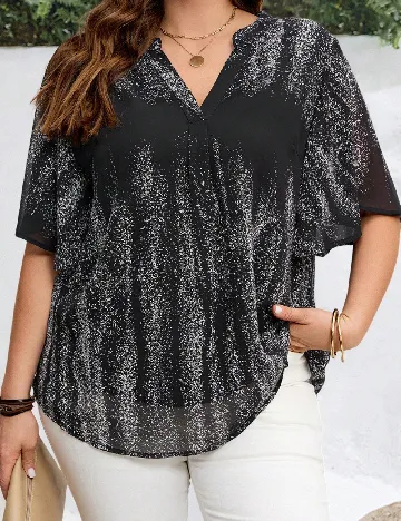 Bluza Emery Rose Curve, negru