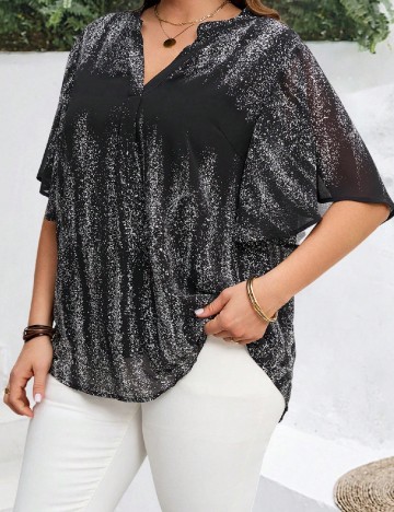 Bluza Emery Rose Curve, negru