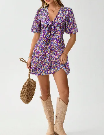 Rochie scurta SHEIN, floral print