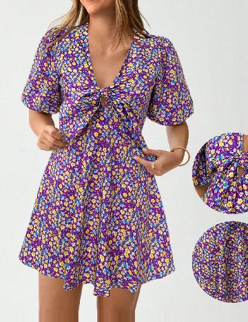 Rochie scurta SHEIN, floral print