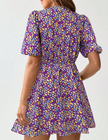 Rochie scurta SHEIN, floral print