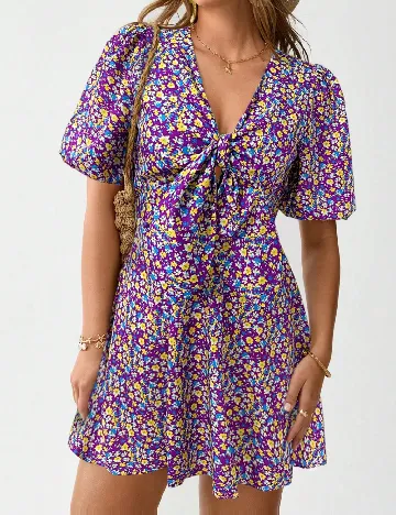 Rochie scurta SHEIN, floral print