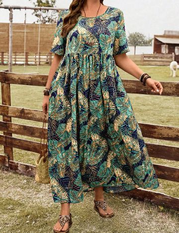 Rochie lunga SHEIN CURVE, mix culori