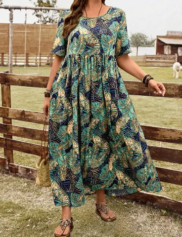 Rochie lunga SHEIN CURVE, mix culori