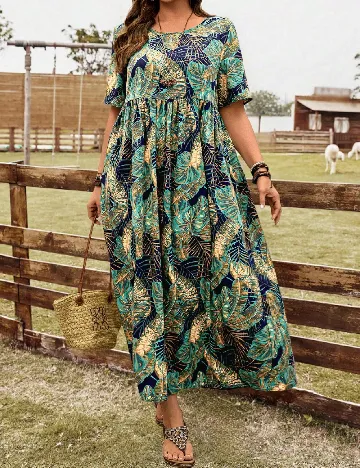 Rochie lunga SHEIN CURVE, mix culori