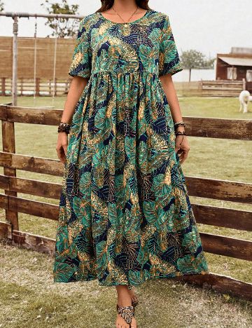 Rochie lunga SHEIN CURVE, mix culori