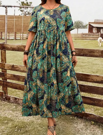 Rochie lunga SHEIN CURVE, mix culori