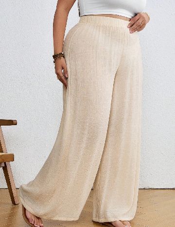 Pantaloni SHEIN CURVE, crem