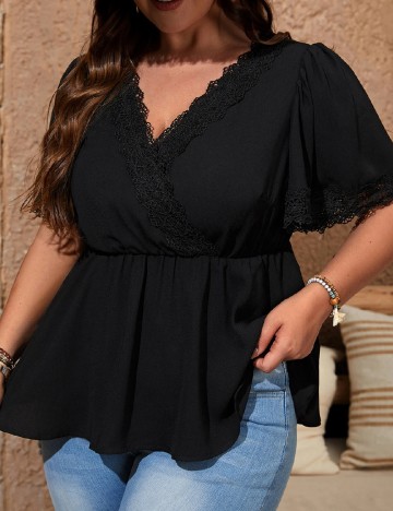 Bluza Emery Rose Curve, negru