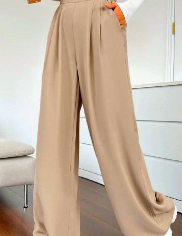 Pantaloni SHEIN CURVE, maro