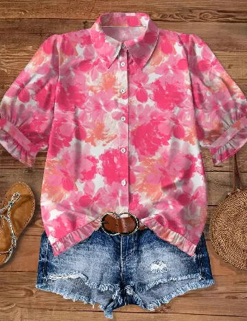 Camasa SHEIN CURVE, roz