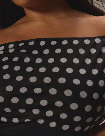 Top Musera Plus Size, negru