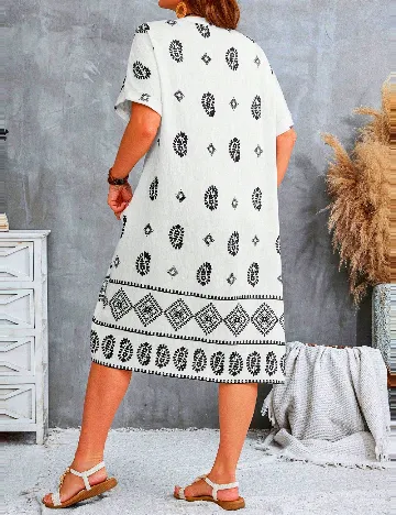 Rochie medie Emery Rose Curve, ecru