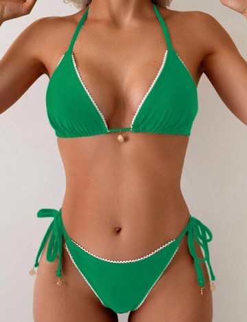 Costum de baie SHEIN, verde