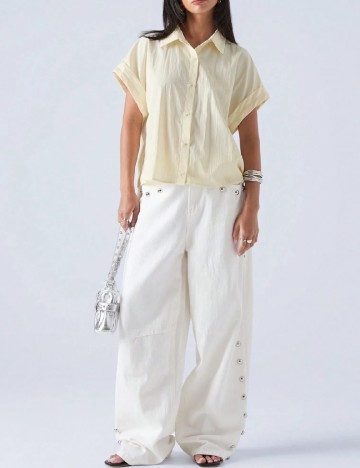 Camasa SHEIN, galben deschis